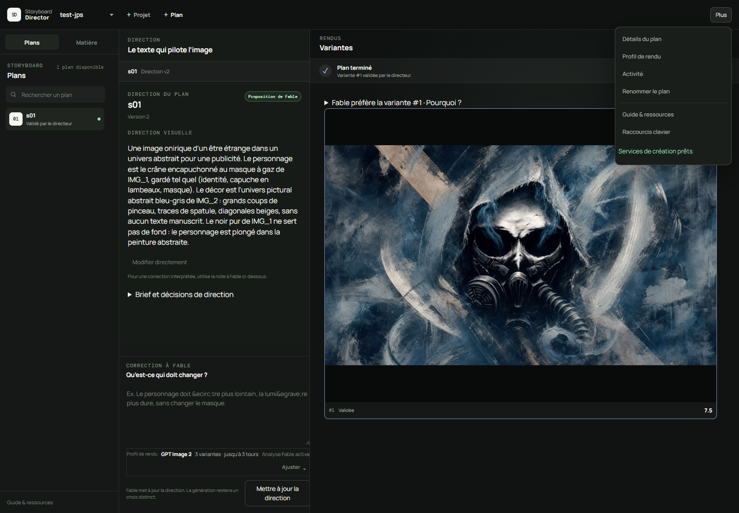 Menu de ressources de l’atelier avec la revue Fable et le guide